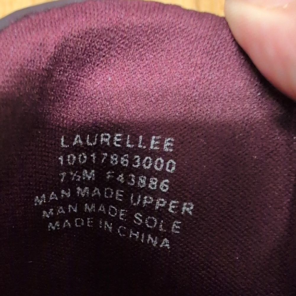 Style & Co. Laurellee Lace-Up Side Zipper Ankle Boots Deep Burgundy Wine Sz7.5M - Picture 7 of 8